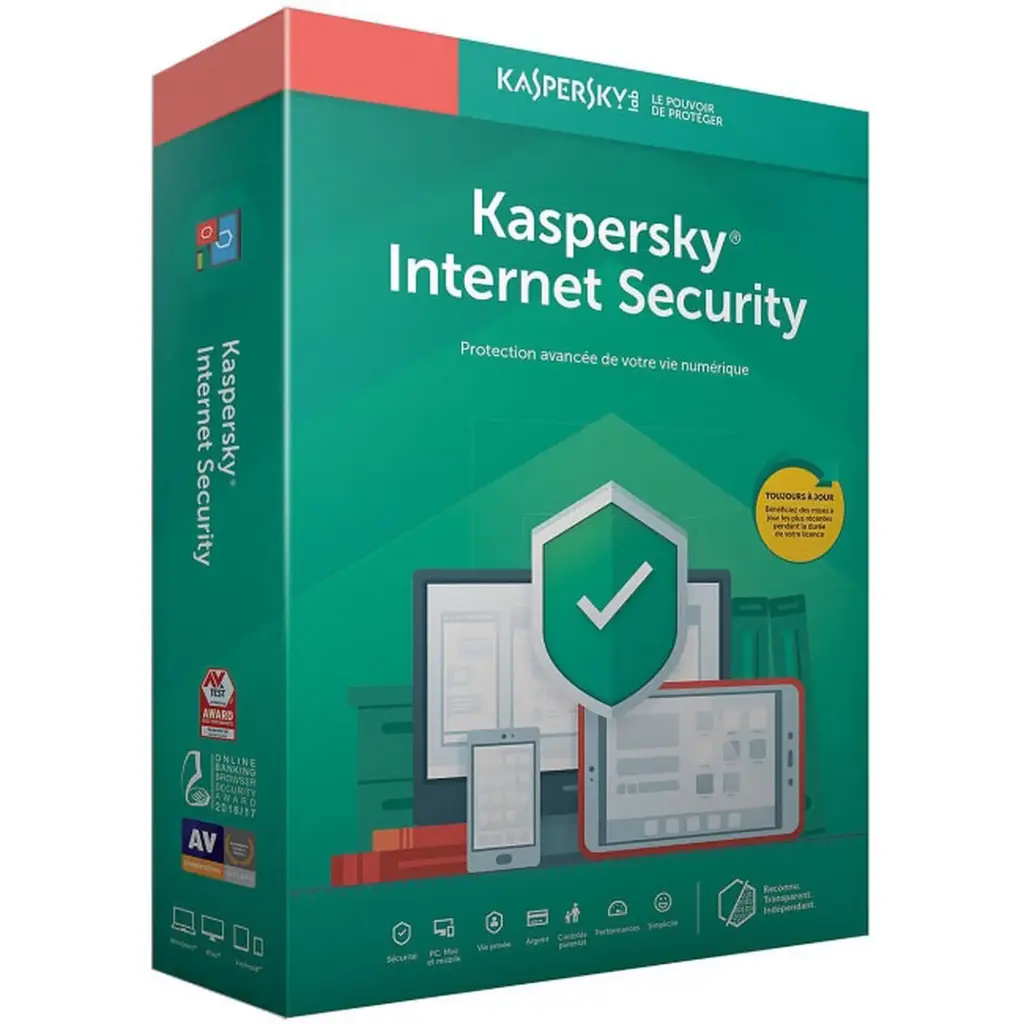 ANTIVIRUS KASPERSKY INTERNET SECURITY PLUS 2025 - LICENCE 1 AN - 4P