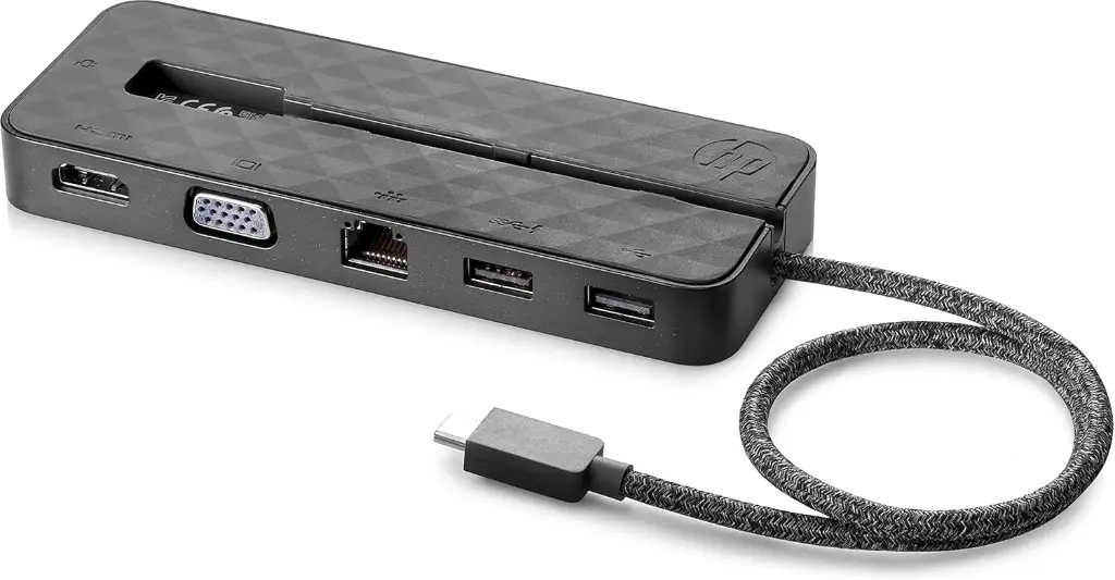 ADAPTATEUR MINI DOCK STATION HP HUB TYPE C TO 8 SORTIES (usb-hdmi-vga)
