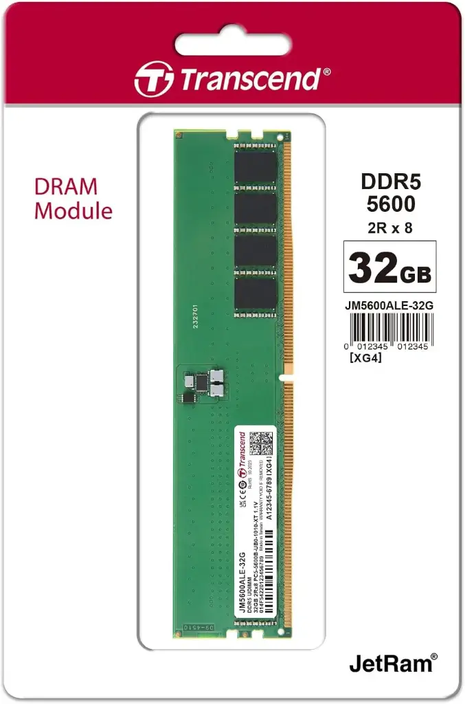 Memoire Vive (RAM) Transcend DDR5 5600Ghz 16Go bureau