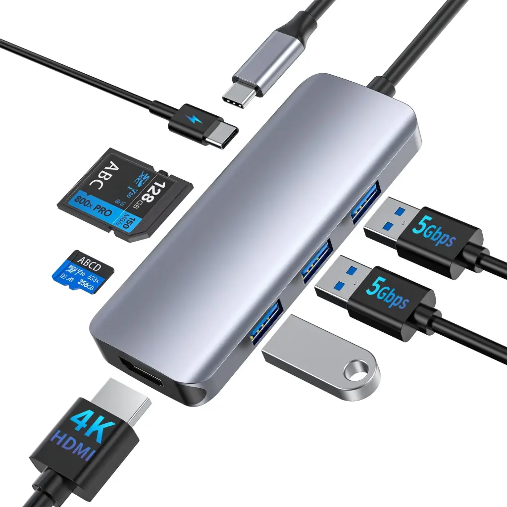 ADAPTATEUR 7 en 1 TYPE C